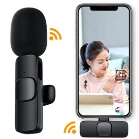 Resim Type-c Kablosuz Gürültü Önleyicili USB C Vlog Yaka Mikrofonu 