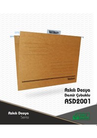 Resim Askılı Dosya Kraft Demir Çubuklu Telli 100lü Pk Kavalye Ve Kağıt 