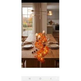 Resim Sonbahar Tek Dal Sarmaşık+3mgünışığı Peri LED 