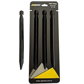 Resim Alpinist Alüminyum 6061 Çadır Kazığı 18 CM Siyah 4'lü 