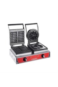 Resim Csa İnox Karacasan Endüstriyel Elektrikli Papatya + Kare Waffle Makinesi 