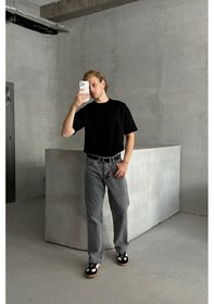 Resim Erkek Baggy Jean Pantolon Antrasit 