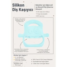 Resim Belirtilmemiş Mavi Bebek Silikon Diş Kaşıyıcı 