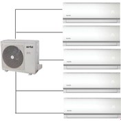 Resim Airfel Duvar Tipi Multi Klima 42000 Btu 1 Dış Ünite + 5 Iç Ünite 12+12+12+12+12 5lmx125n 