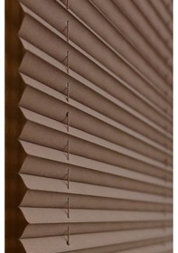 Resim Plise Dekor Kahve Plise Perde - Cam Balkon Perdesi Vidalı Sistem 