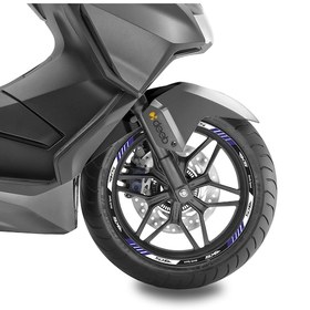 Resim Rks Deeb Sport Reflektif Jant Şeridi Lacivert Beyaz Gri 