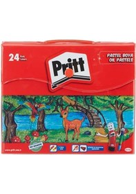 Resim 24lü Pastel Boya - Çantalı Renkli 