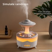 Resim 1 adet AromaWave Ultrasonik Nemlendirici, Kokulu Uyumluluk, Gece Lambası ile, Su Seviyesi Koruma, Uzaktan Kumanda, 300mL/h Nemlendirme, C-Tipi Fiş, 110V/220V, <10 Alanlar için 