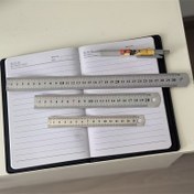 Resim 3 Adet Kaymaz Tabanlı Paslanmaz Çelik Cetvel - Profesyonel ve Eğitici Kullanım İçin Dayanıklı Hassas Ölçüm Araçları, 15.24cm, 30.48cm, 60.96cm Cetveller ile Altın İnçler & Farklar Dahil, Tasarım, Çizim ve Matematik Pratiği için İdeal, Şık Metalik Kaplama, Kaydırmaz Özellik 