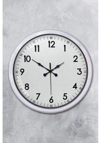 Resim 52 Cm Beyaz Metal Dekoratif Duvar Saati Çok Renkli 