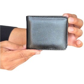 Resim Premium Serisi Özel Kutulu Lüks Deri Klasik Cüzdan Kemer Ve Kartlık Erkek Seti Siyah 