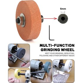 Resim Depolife 6mm Motor Mili Için Bileme Taşı ve Kaplin Motoru Bileme Makinesine Dönüştürme Seti Bıçak Satır Için 