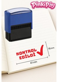 Resim Öğretmen Kaşesi Kontrol Edildi Kaşesi Kendinden Mürekkepli Kırmızı Baskı Kırmızı 