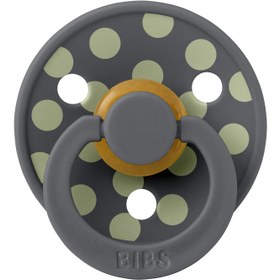 Resim Bibs Studio Colour Polka Big Kauçuk Emzik - Iron Sage - 0-6 Ay 