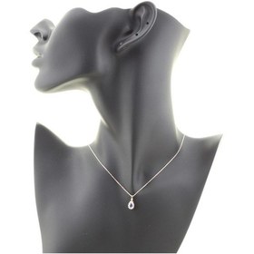 Resim Klasik Pırlanta Anturaj Damla Safir Kolye Rose Gold 40881917 