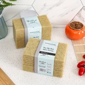 Resim Sürdürülebilir Hindistan Cevizi Lif Temizleme Pedleri - Mutfak, Banyo ve Oturma Odası Temizliği İçin Biyolojik Olarak Çözünen, Dokusuz Keten Bez. 