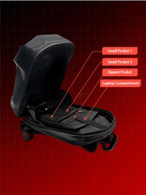 Resim ERKUGO X Ekranlı Motor Sırt Çantası, Sırt Çantası, Telefon Kontrol Kask Taşıma Çantası, Led Çanta 