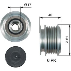 Resim Alternatör Kasnağı Rulmanlı Passat-golf 3-4 1.9tdı-caddy 3 1.7sdı-1.9tdı-cordoba 1.9d 022903119a 021903119g 022903119c 