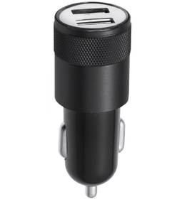 Resim Soillium Iki Usb Girişli Araç Metal Çakmaklık Şarj Aleti Çift Girişli Oto Şarz Cihazı Soketi Siyah 