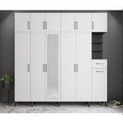 Resim Açelya Portmanto Vestiyer Füme Beyaz M9-270 cm 