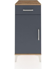 Resim Kronos Komodin Tek Raflı Tek Çekmeceli Tek Kapaklı 44x59x96 Çam-antrasit Atlas Çam 