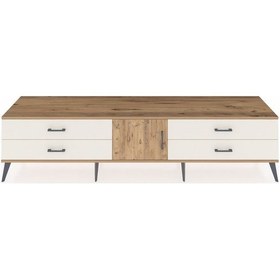 Resim Hyperion Tv Ünitesi Tek Raflı 4 Çekmeceli Tek Kapaklı 220x44x51 Çam-çam/aytaşı Atlas Çam/aytası - Atlas Çam 