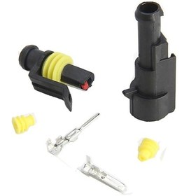 Resim 50 Adet 1 Pin Süper Seal Konnektör Su Geçirmez Oto Dişi Erkek (552490952) 