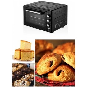 Resim Akel AF380L Lambalı Termostatlı Midi Fırın Siyah 