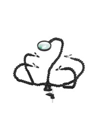 Resim Xurunkeji Lehimleme Üçüncü El Aleti Yardımcı Eller Usb Şarj Edilebilir El Feneri 3x Büyüteç Lehimleme İstasyonu Kaynak Onarım Aleti A 