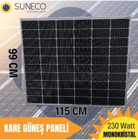 Resim 230w Watt Half-cut Monokristal Solar Kare Güneş Paneli A Sınıf 