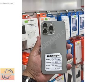 Resim Apple iPhone 15 Pro Max İkinci El YD | 256 GB | Natürel Titanyum 