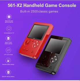 Resim Geekyou 561-x2 Kırmızı El Oyunu Konsolu: 2500 Yerleşik Oyun, 2.8" Lcd Ekran, 600mah Pil, Tv Bağlantısı Desteği 