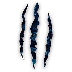 Resim Yırtılma Efektli Elektro Monster Reflektörlü Sticker Çınar Extreme 