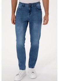 Resim U.S. Polo Assn. Erkek Açık Mavi Jean Tapered Fit Pantolon 50316545-DN0021 