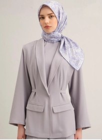 Resim Armine Tivil İpek Eşarp 9311-06 Mor Karışık Desen Çok Renkli 