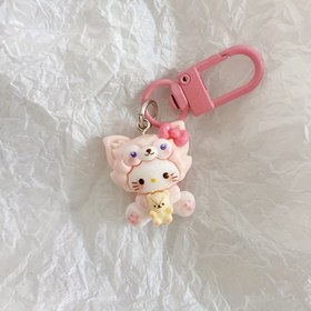 Resim 6'lı Karikatür Sanrio Kuromi, Hello Kitty ve My Melody Anahtarlık Seti Sevimli Sırt Çantası Süsleri En İyi Arkadaşlar İçin Doğum Günü, Tatil Hediyesi, Yeni Yıl Hediye 