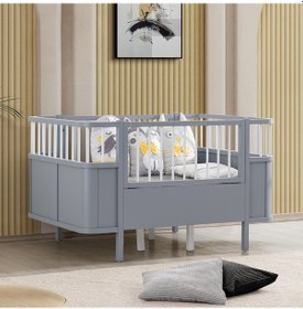Resim Siesta Büyüyen Beşik 90x130 - Siesta Karyola 90x190 - Antrasit 