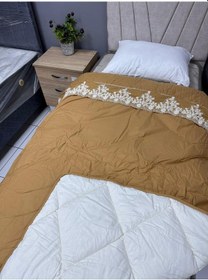 Resim Clasy Saten %100 Pamuk Ranforce Tek Kişilik Yorgan Osela V1 Zencefil 