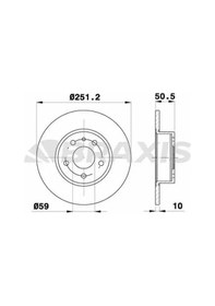 Resim Alfa Romeo 156 Arka Fren Diski 1998-2006 Braxıs Ae0154 2adettir 