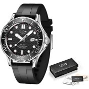 Resim Hanyang Gümüş Siyah 2021 Lıge Yeni Su Geçirmez Izle Erkekler Üst Marka Lüks Paslanmaz Çelik Erkek Izle Moda Rahat Spor Erkekler Kuvars Tarihi Kol Saatleri (Yurt Dışından) 