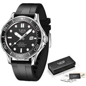 Resim Hanyang Gümüş Siyah 2021 Lıge Yeni Su Geçirmez Izle Erkekler Üst Marka Lüks Paslanmaz Çelik Erkek Izle Moda Rahat Spor Erkekler Kuvars Tarihi Kol Saatleri (Yurt Dışından) 