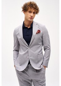 Resim Erkek Bej Slım Fıt / Dar Kalıp Mono Yaka Takım Elbise-16422 Bej 