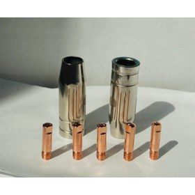 Resim özgürce Gazsız Gazaltı Kaynak Makinesi Meme ve Nozzle Seti, 5'li paket 