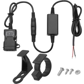 Resim Motosiklet 2'Li Usb Sarj Aleti Hızlı Şarj Kolay Montaj Sigortalı 