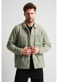 Resim Alexander Gardi Alexandergardı Gömlek Yaka Düğmeli Cep Detaylı Erkek Ceket Mint Yeşili 