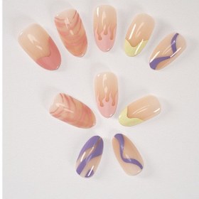 Resim Takma Tırnak Seti & Zararsız Yapıştırıcı Popbeauty10085 