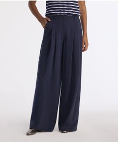 Resim Yargıcı Geniş Yüksek Bel Pantolon 25kkpn3047x 004 Lacivert 