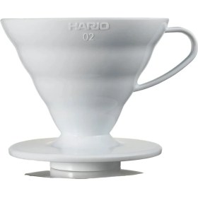 Resim V60 02 Dripper, Kahve Damlatıcı, Beyaz Plastik 
