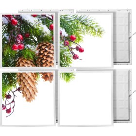 Resim Gök Panel 60X60 LED Panel Sıva Altı Desenli 2x2 Dörtlü Grup 46511026SA 