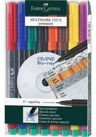Resim Faber-Castell Multimark 1523 S Permanent 0.4 MM 8'li Asetat Kalemi 